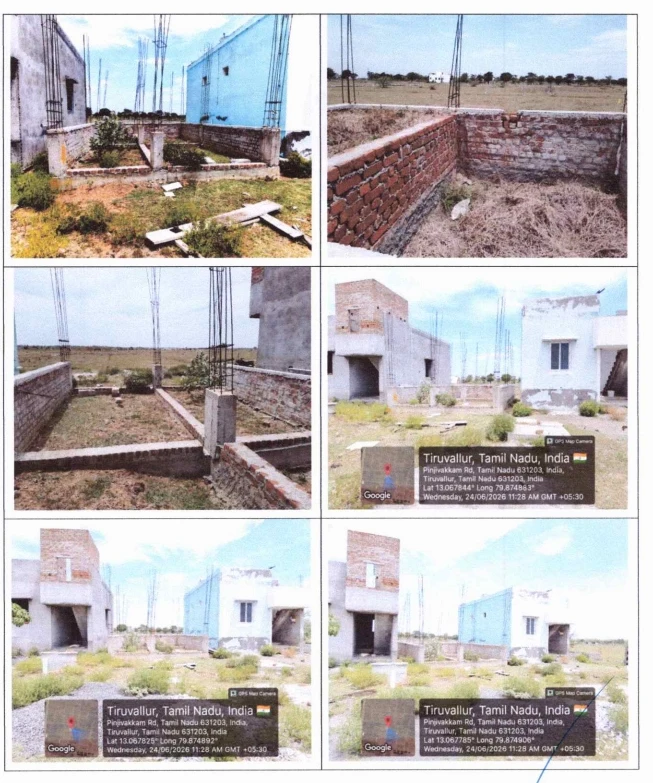 All that piece and parcel of Vacant land Plot No.251 (Northern Side) 560 Square Feet out of 1680 Sq. Ft., and in Plot No.252 (Southern Side) 560 Square Feet., out of 1680 Sq. Ft., in Total to an extent of 1120 Square Feet comprised in 108/1, 108/2 & 109/5 as per Patta No. 156 & 17 in New Survey Nos. 108/1, 108/2 & 109/1A1A1, DTCP Approval No.208/2002, layout named as Thendral Nagar situated at Pinjivakkam Village, Thiruvallur Taluk & District, the jurisdiction of SRO, Perambakkam, and Registration District of Thiruvallur. Bounded on the North by Remaining land in Plot No.252, South by Remaining land in Plot No.251, East by 23 feet wide road, West by Plot No.241 & 242. Measuring East to West on the Northern Side 56 Feet, East to West on the Southern Side 56 Feet, North to South on the Eastern Side 20 Feet, North to South on the Western Side 20 Feet. Ad measuring 1120 Sq.ft.