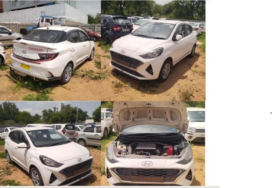 Hyundai Aura 1.2 MT CNG S BSVI 08-2022, Vehicle No. TS07UK7161, Engine No. G4LANM2671225, Chassis No. MALB241CLNM143529H