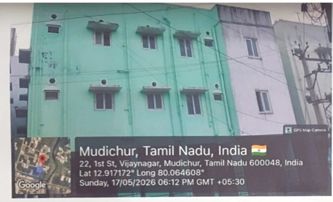 Residential Flat No. S2 in second floor measuring 1112 sq.ft built up area, along with a covered car parking in the stilt floor in SWATHIKA FLATS with 445 sq.ft UDS out of the total extent of land measuring 2400 sq.ft bearing Plot No. 85B 86A 'VIJAY NAGAR' with Survey No. 213/2A, 213/3, New Survey No. 213/1B Varadharajapuram, Kundrathur Taluk, Kancheepuram District.