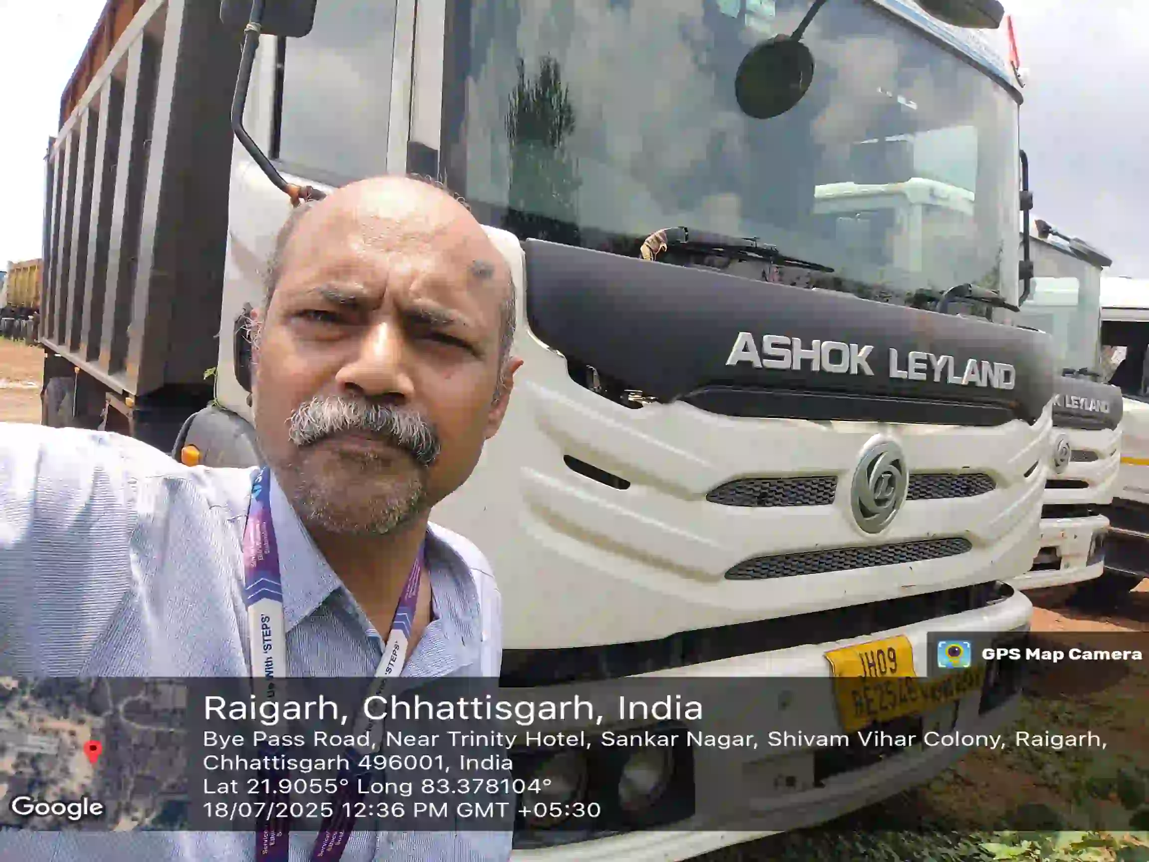 Ashok Leyland Goods carrier (Box tipper) Model NJ3525N/52 T TIP. Registration Number JH09BE2546, Chassis Number MB1JJVLDXPPFX8116, Engine Number PFPZ506897 located in Raipur