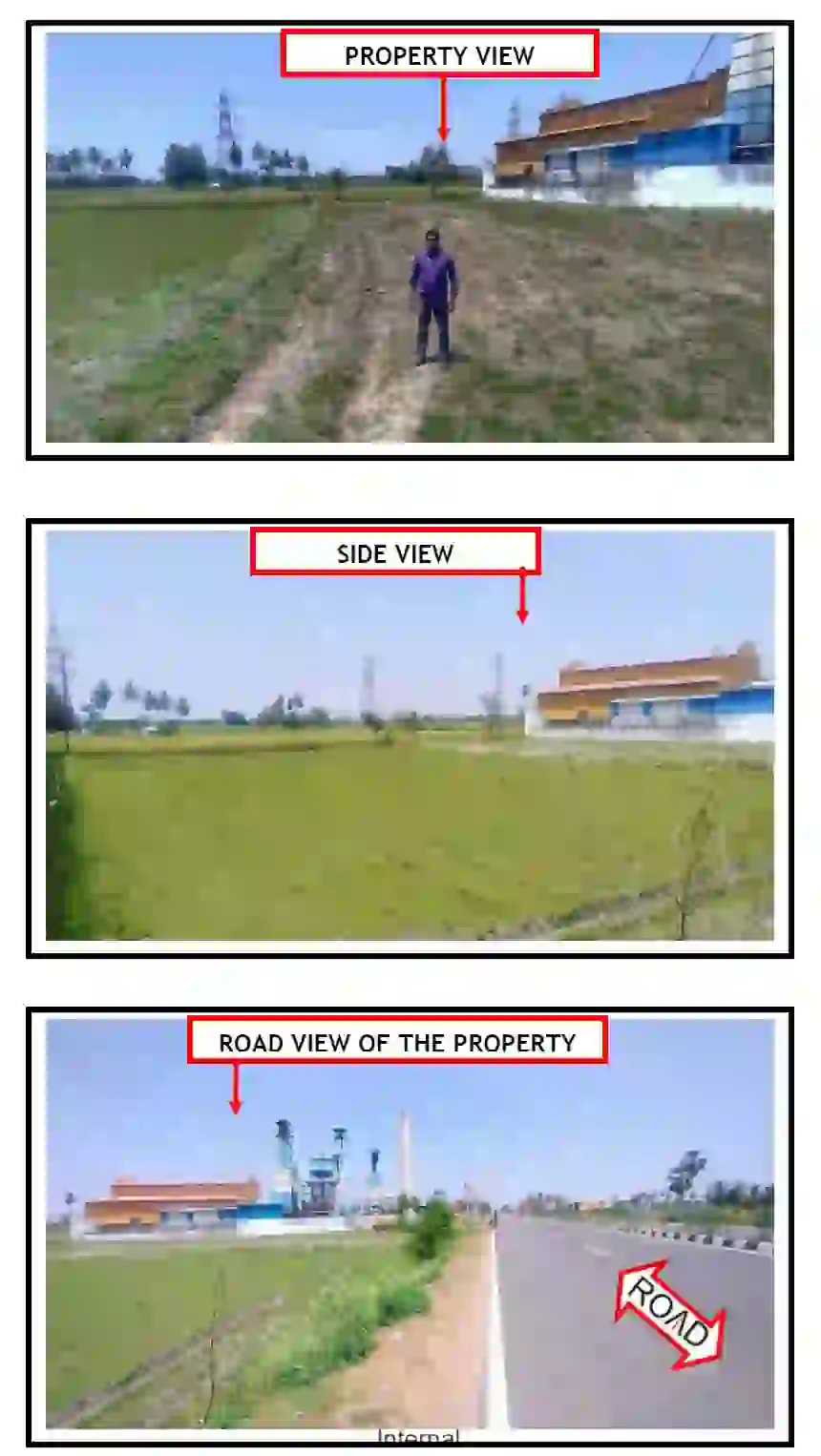 Commercial land of 1.065 hectares (2.63 acres) with shed and 3 HP Pumpset located in Kaikilanthangal village, Arni Taluk, Thiruvannamalai District. The property is bounded by Lakshmi Priya Modern rice mill on the North, Land on the South, Arni to Polur road on the East and Land on the West.