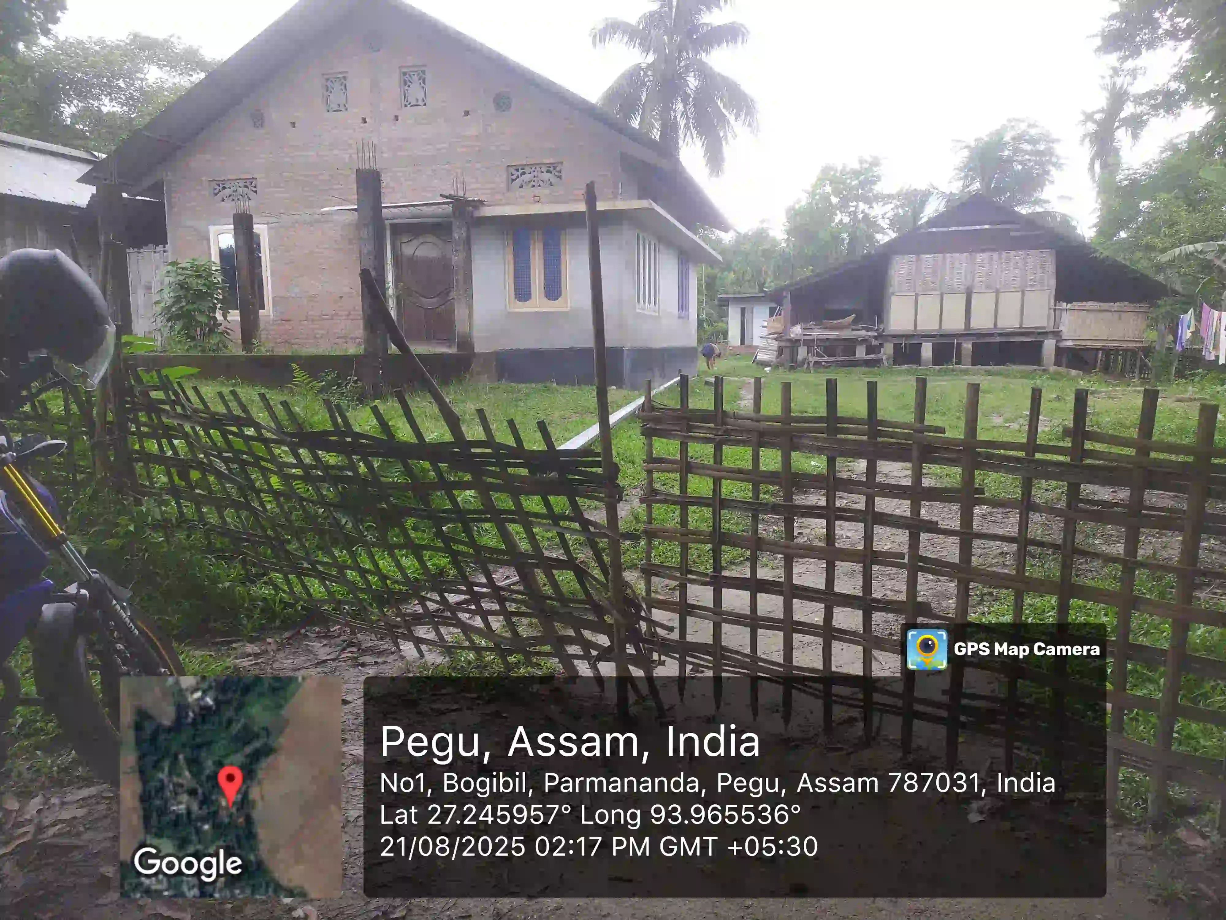 Plot of land measuring 1 Bigha 2 Katha 12 Lecha, along with a building situated at No. 1 Bogibil Revenue Village Map of Mouza Nowboicha, District- Lakhimpur, Assam in the name of Lakhinath Doley.