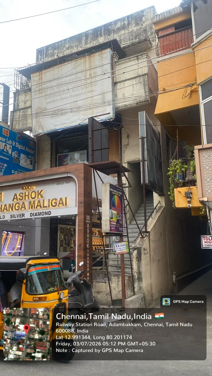 First Floor Shop no F-5, Door Numbers for the building -125,126,127,128&129 Karuneegar Street, Adambakkam Chennai-88. UDS of 94 sq.ft in total land of 2531 3/4 sq.ft. Flat super built up area of 311 sq.ft inclusive of common area and amenities in Old Paimash No.115 S.No.204/25, T.S.No.104.