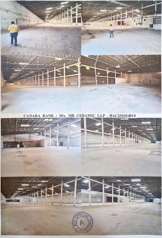 Factory land and building standing on situated at Village Khakhrechi, Taluka Maliya, District Morbi, Gujarat. Total area 35612.00 sq. mtr.