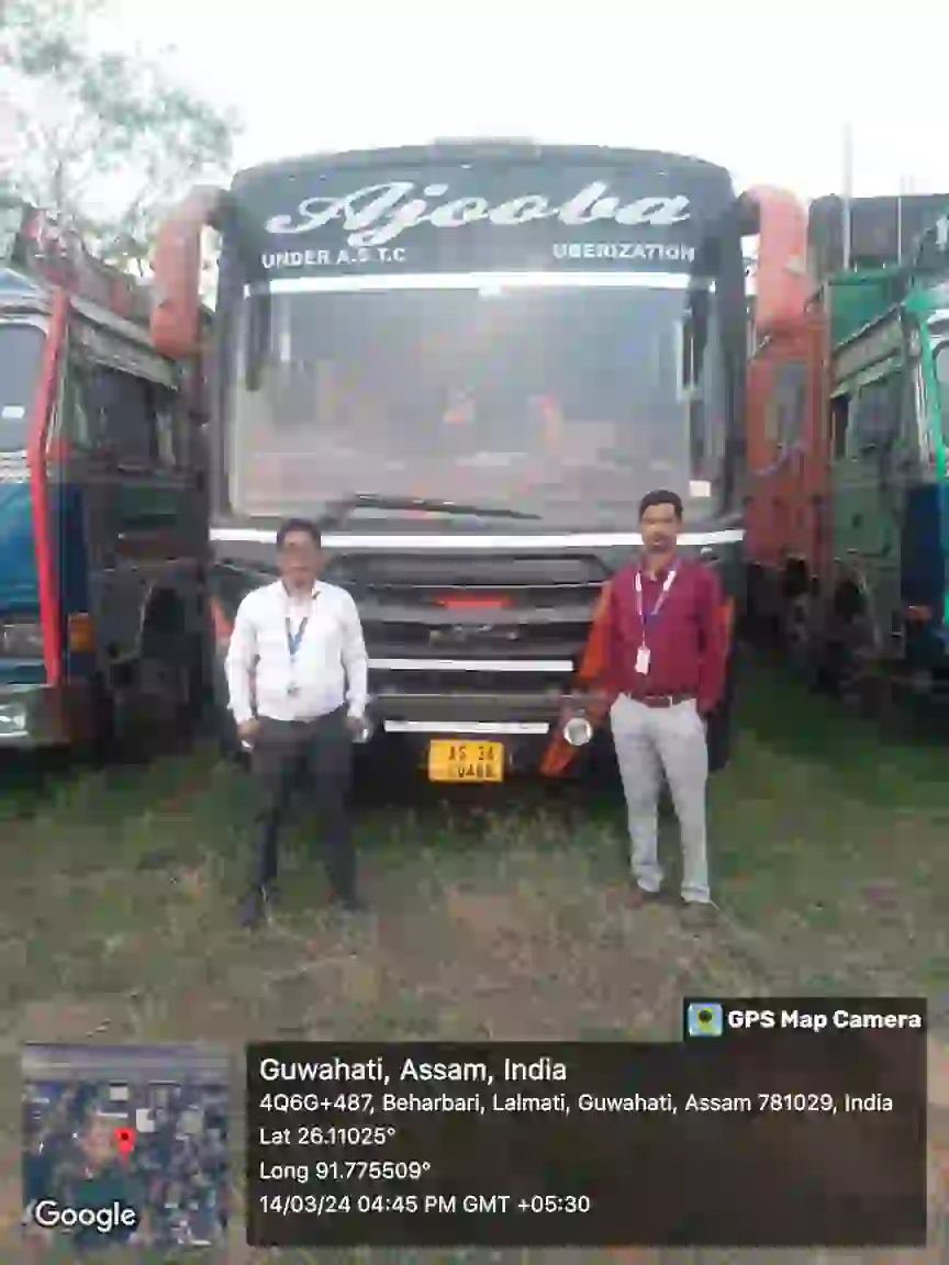 Heavy Passenger Vehicle, Ashok Leyland TF2012.OT6R BS6, with registration number AS-34C-0488, located in Bamunimaidam, Guwahati.