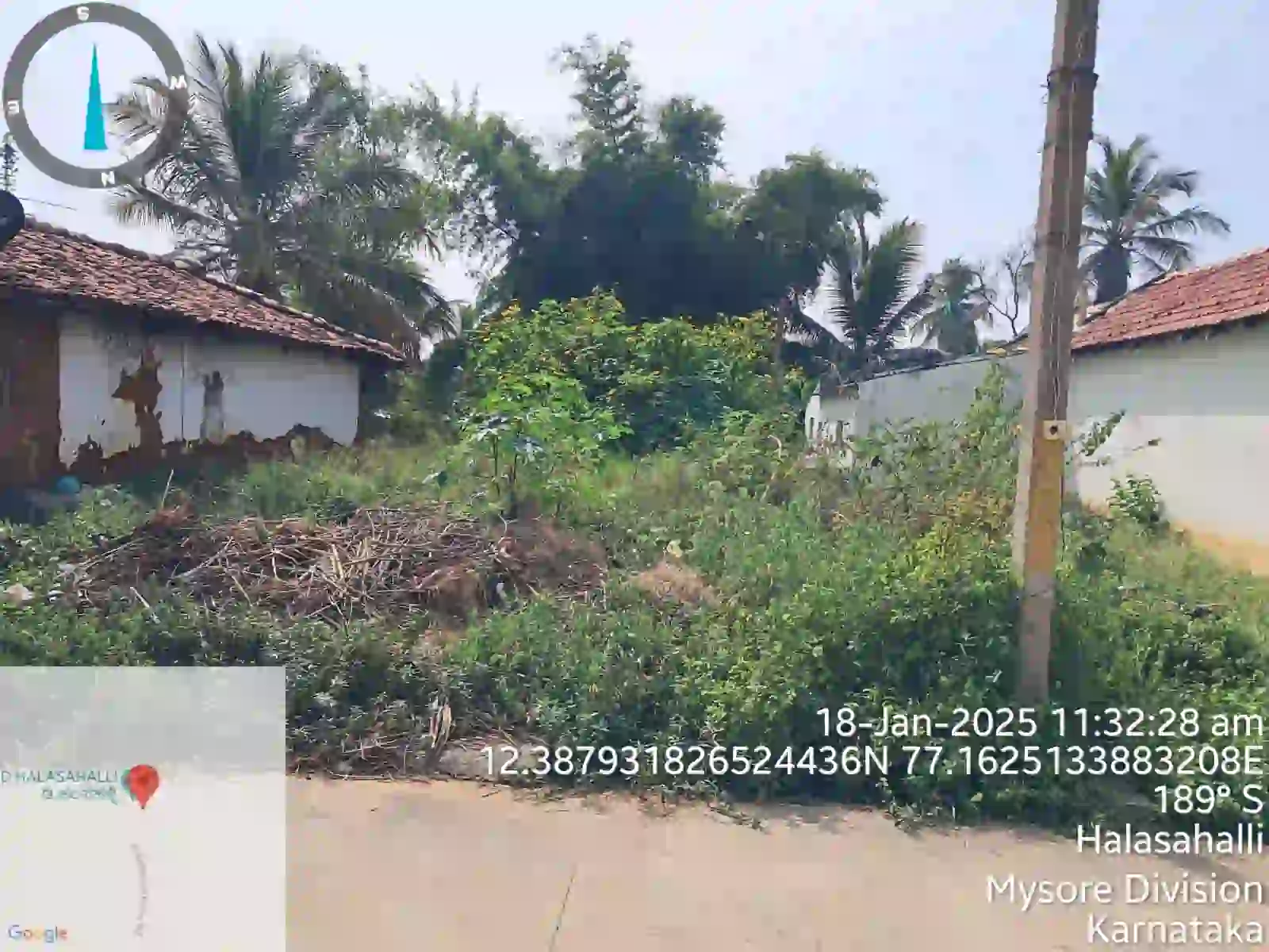 Land situated at D. Halasahalli Village, Kasaba Hobli, Malavalli Taluk, Mandya District. Extent: East to West - 7.01 Meter and North to South - 14.93 Meter.