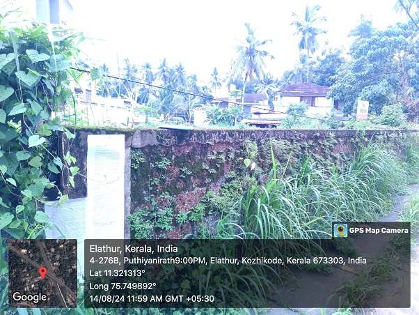 Vacant land in Re Sy No.8/11 (Old Sy.No.10/A-12) of Elathur Village, Puthiyangadi Desom, Kozhikode Taluk, Kozhikode District